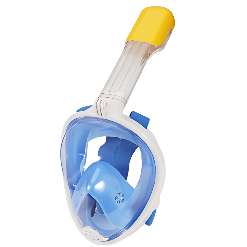 Snorkelmaske med 180° panoramautsikt
 -Blå/BarnBlå/TenåringBlå/Voksen - Ozerty