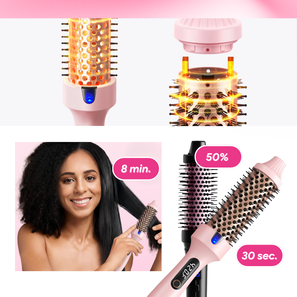 3-i-1 Oppvarmet Rund Børste - Ozerty