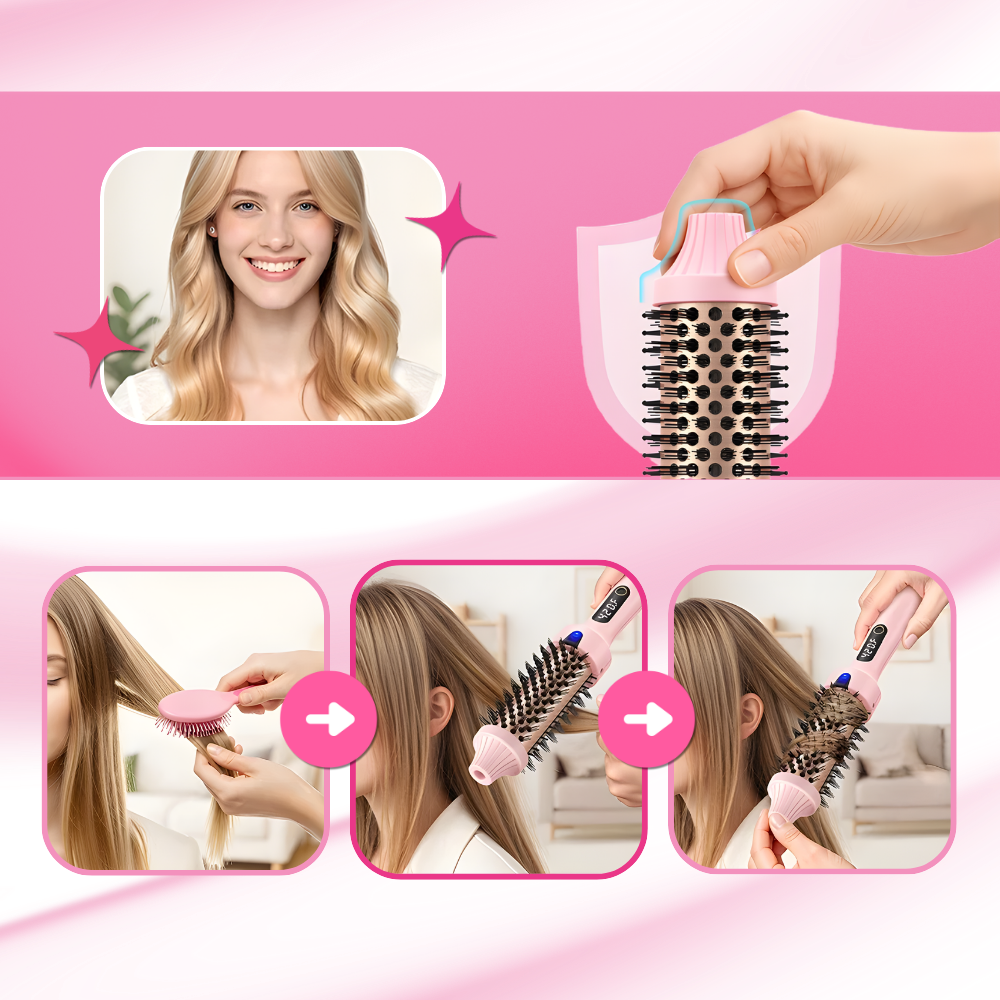 3-i-1 Oppvarmet Rund Børste - Ozerty