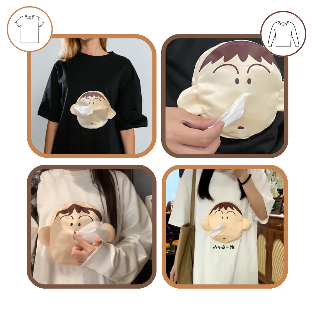 3D Shin Chan Carry Paper-Skjorte - Ozerty
