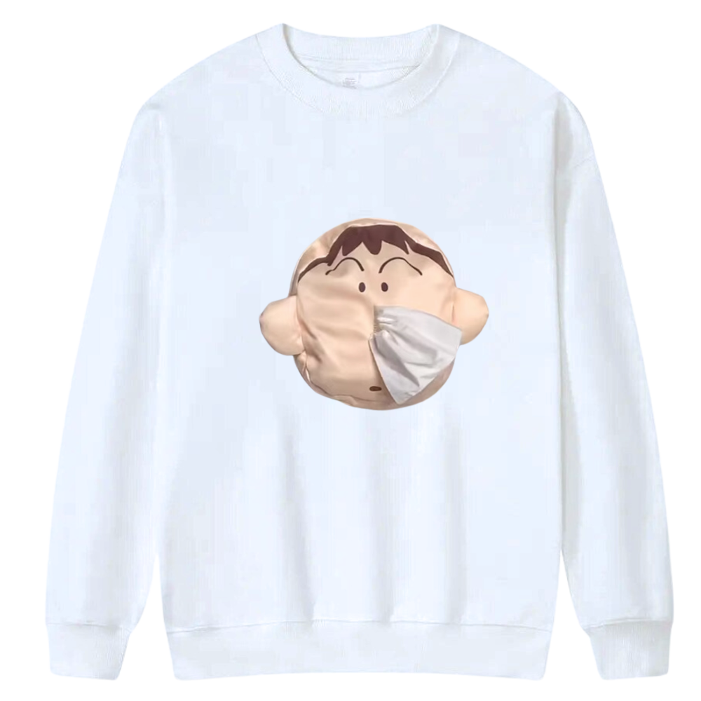 3D Shin Chan Carry Paper-Skjorte -Hvit Genser - Ozerty