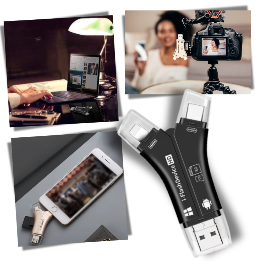 4-i-1 USB For Telefoner
 - Ozerty