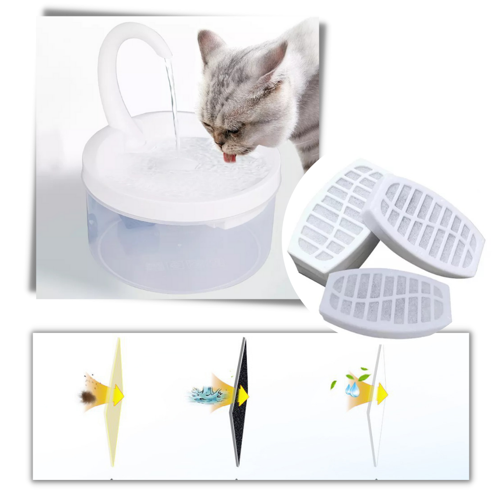 Automatisk vannfontene for katt med LED-lys - Ozerty