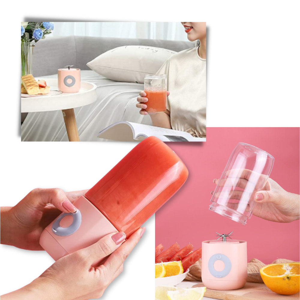 Bærbar miniblender med 6 kniver - Ozerty