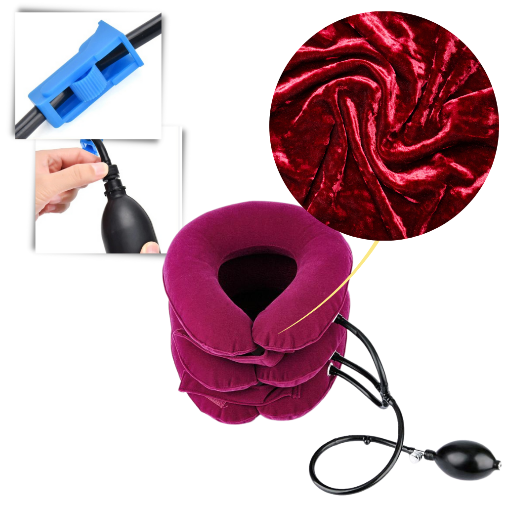 Oppblåsbar krage for strekking av nakkevirvlene - Ozerty