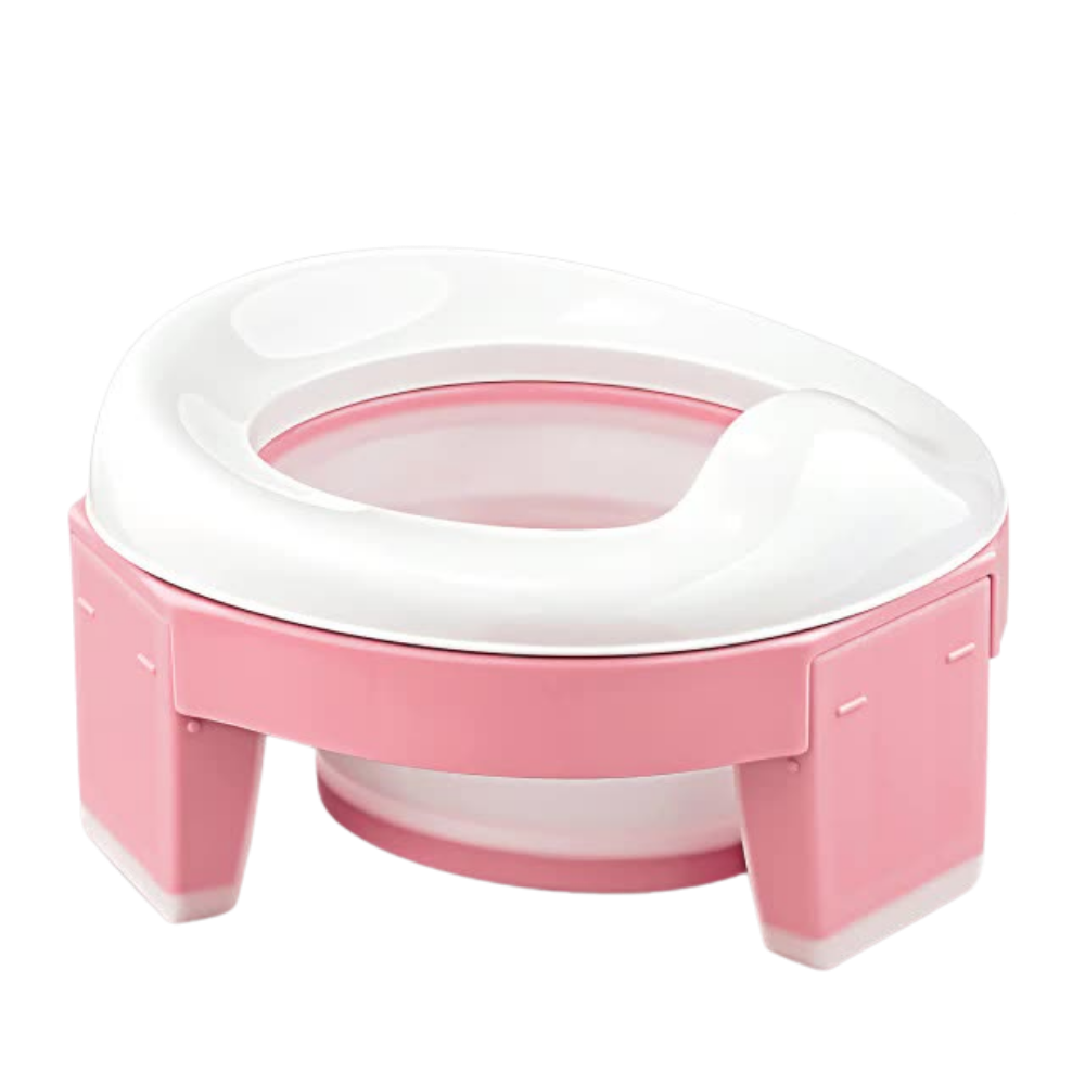 3 i 1 sammenleggbart pottesete for småbarn -Rosa - Ozerty
