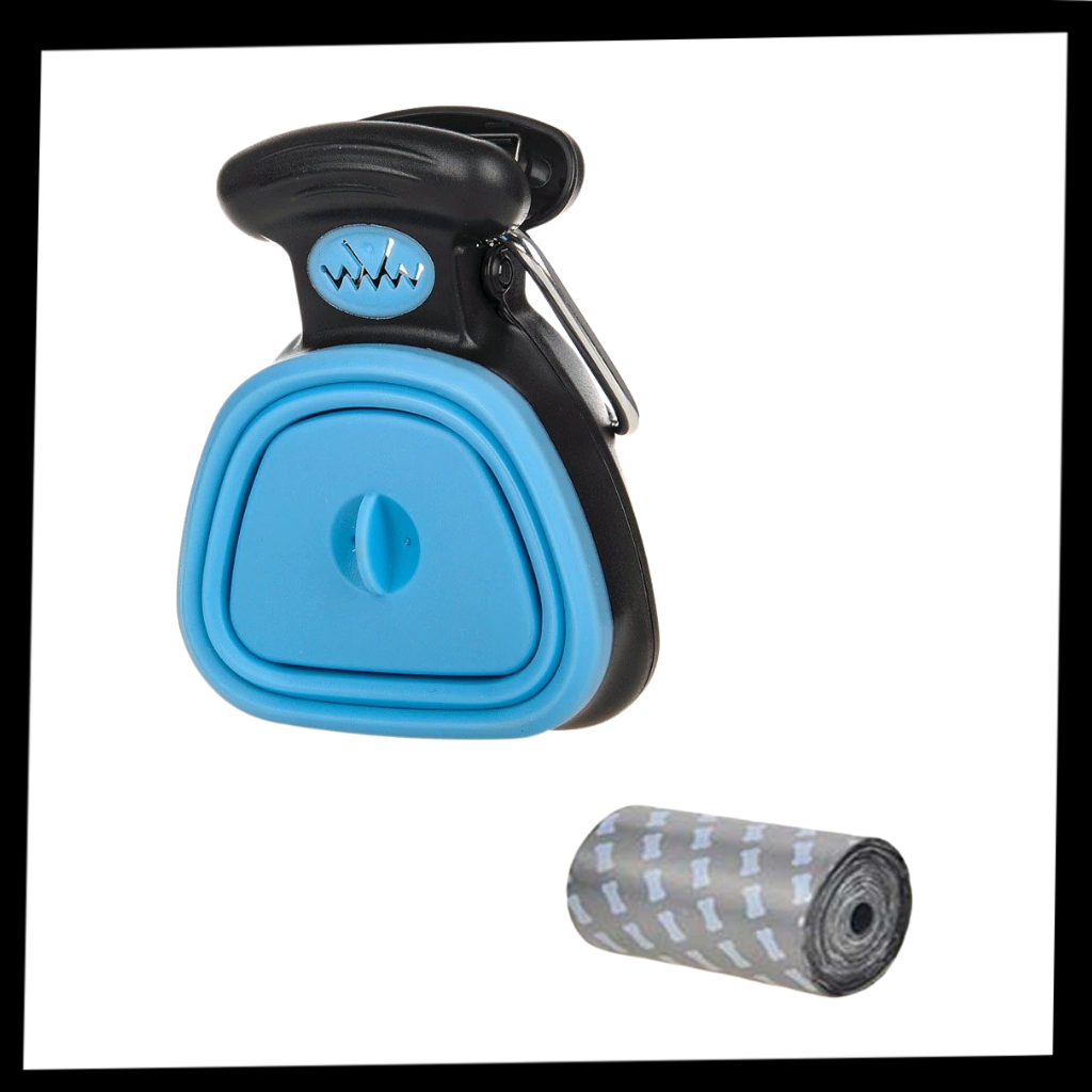 Sammenleggbar hundebæsj plukker med posedispenser - Ozerty