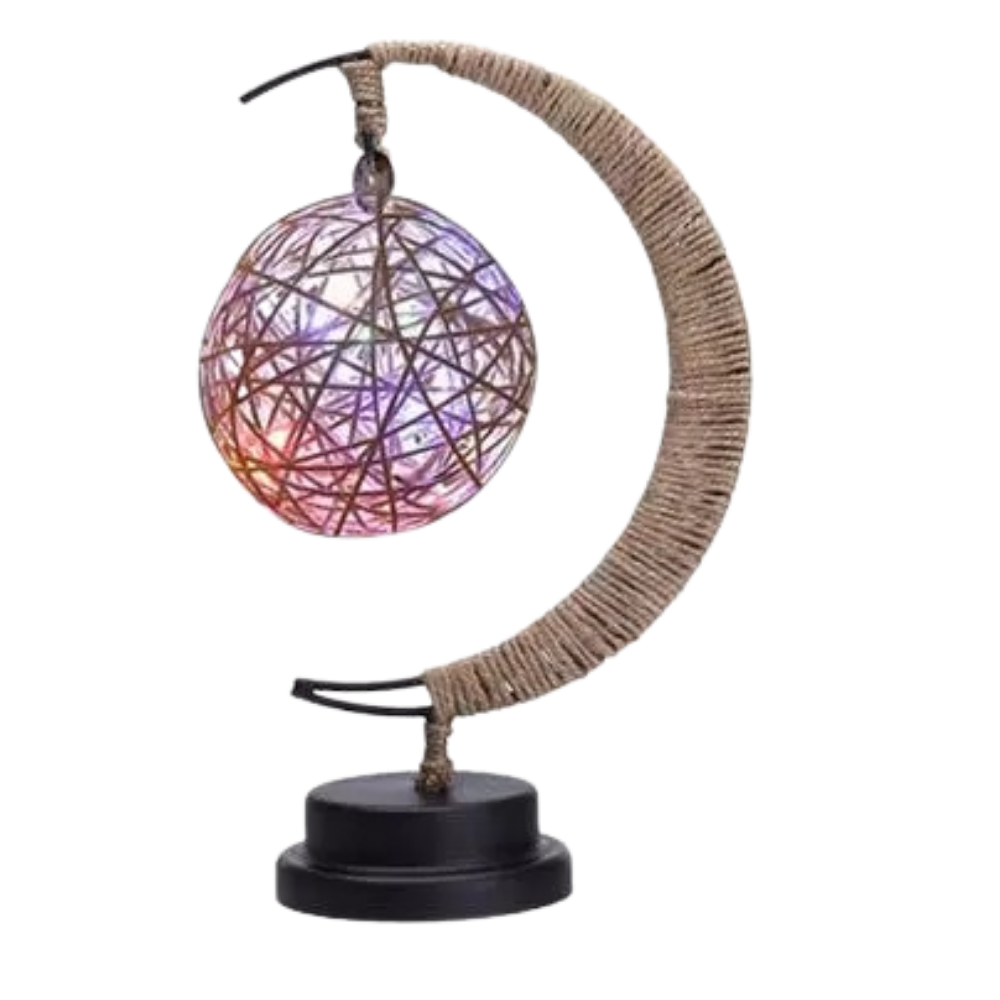 Fortryllende måneformet LED-lampe -Ametyst lilla - Ozerty
