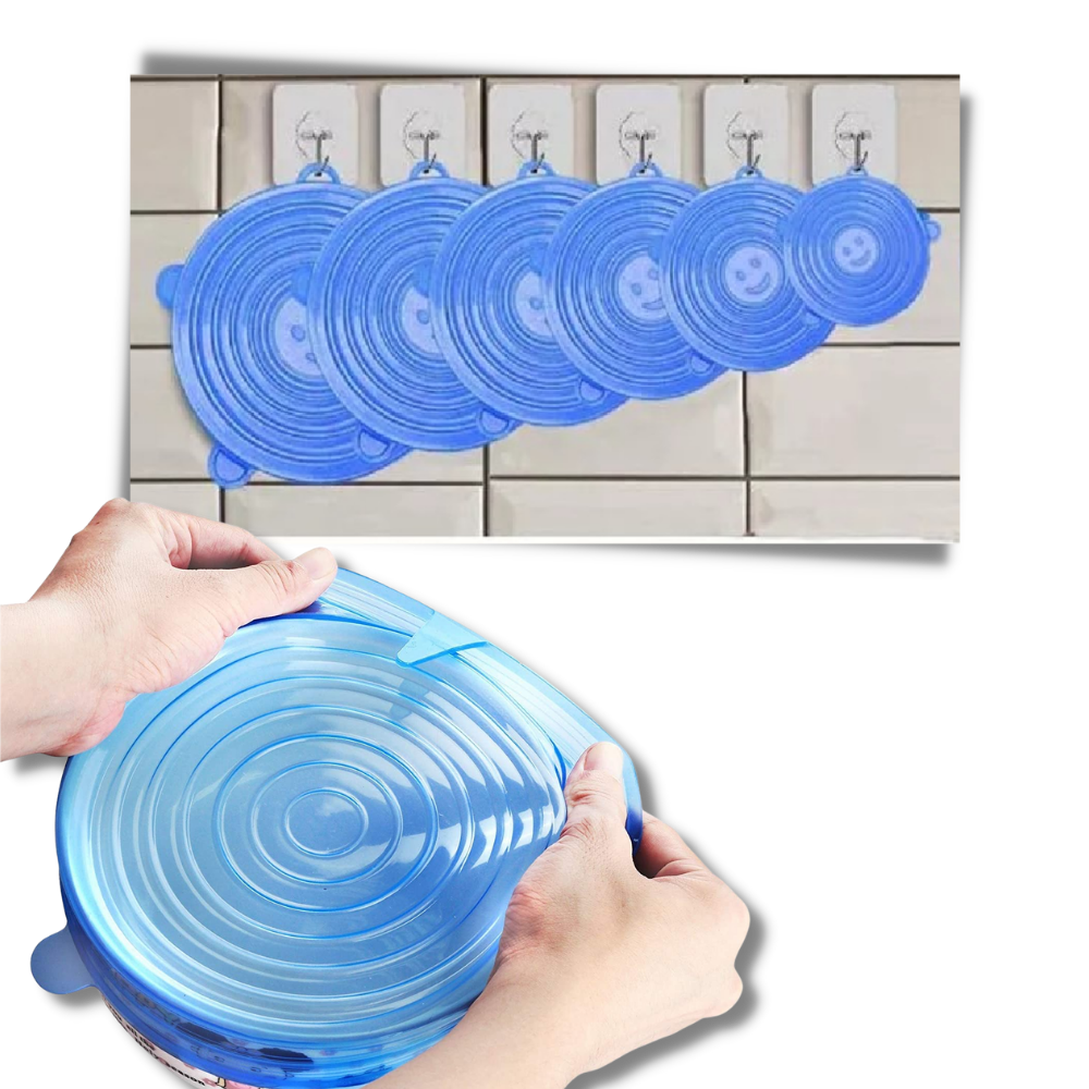 6 STK elastiske silikonlokk - Ozerty