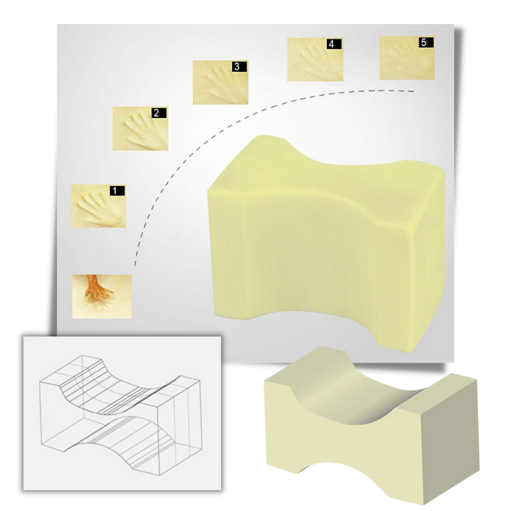 Side Sleeper kne og ben memory foam pute - Ozerty