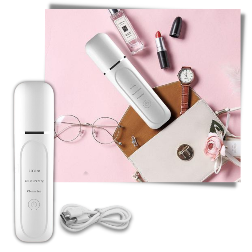 Ultrasonisk dyprensende ansiktsskrubber - Ozerty