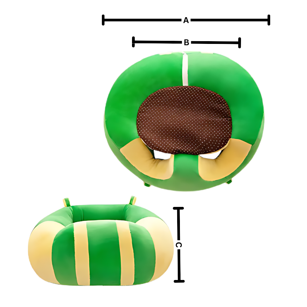 Justerbar, hygienisk sittepute for babyer
- Ozerty