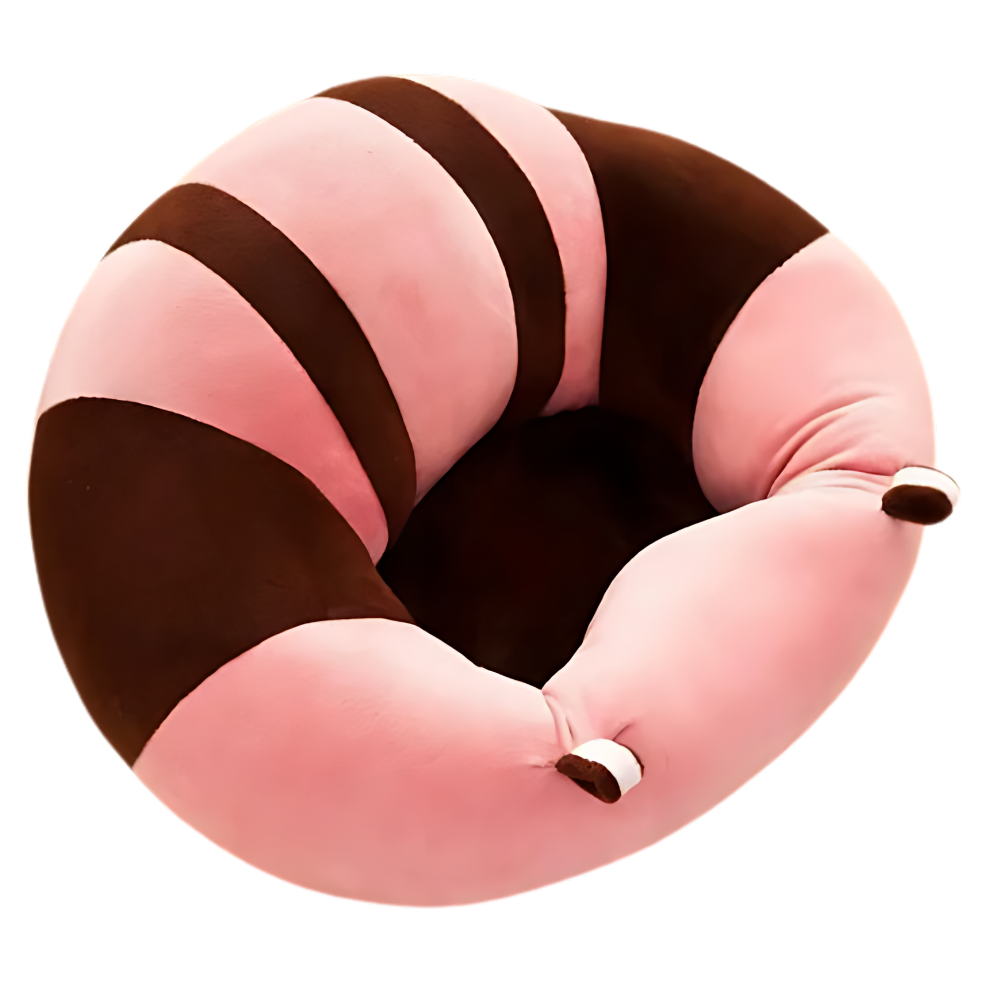 Justerbar, hygienisk sittepute for babyer
-Rosa brune striper - Ozerty