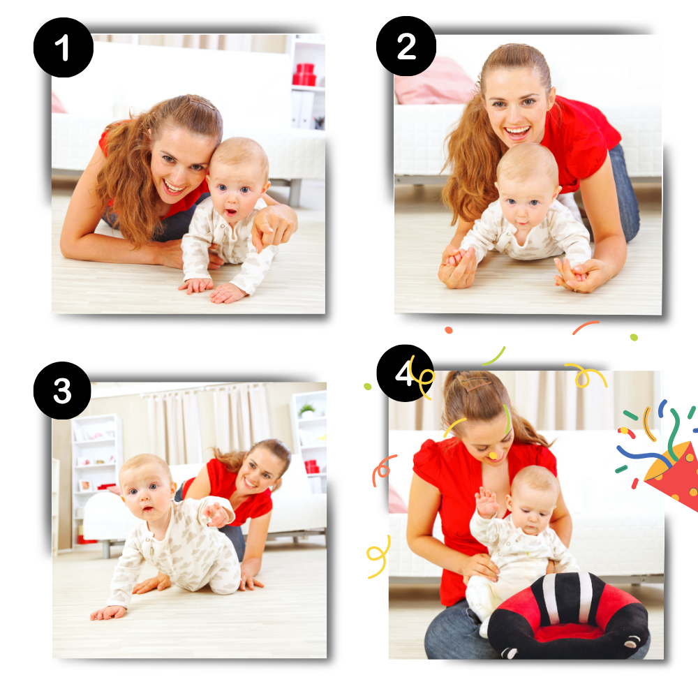 Justerbar, hygienisk sittepute for babyer
- Ozerty