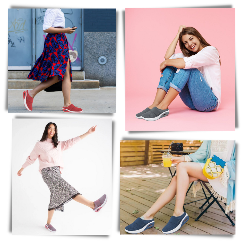 Diabetiske slip-on-sko med luftpute
- Ozerty