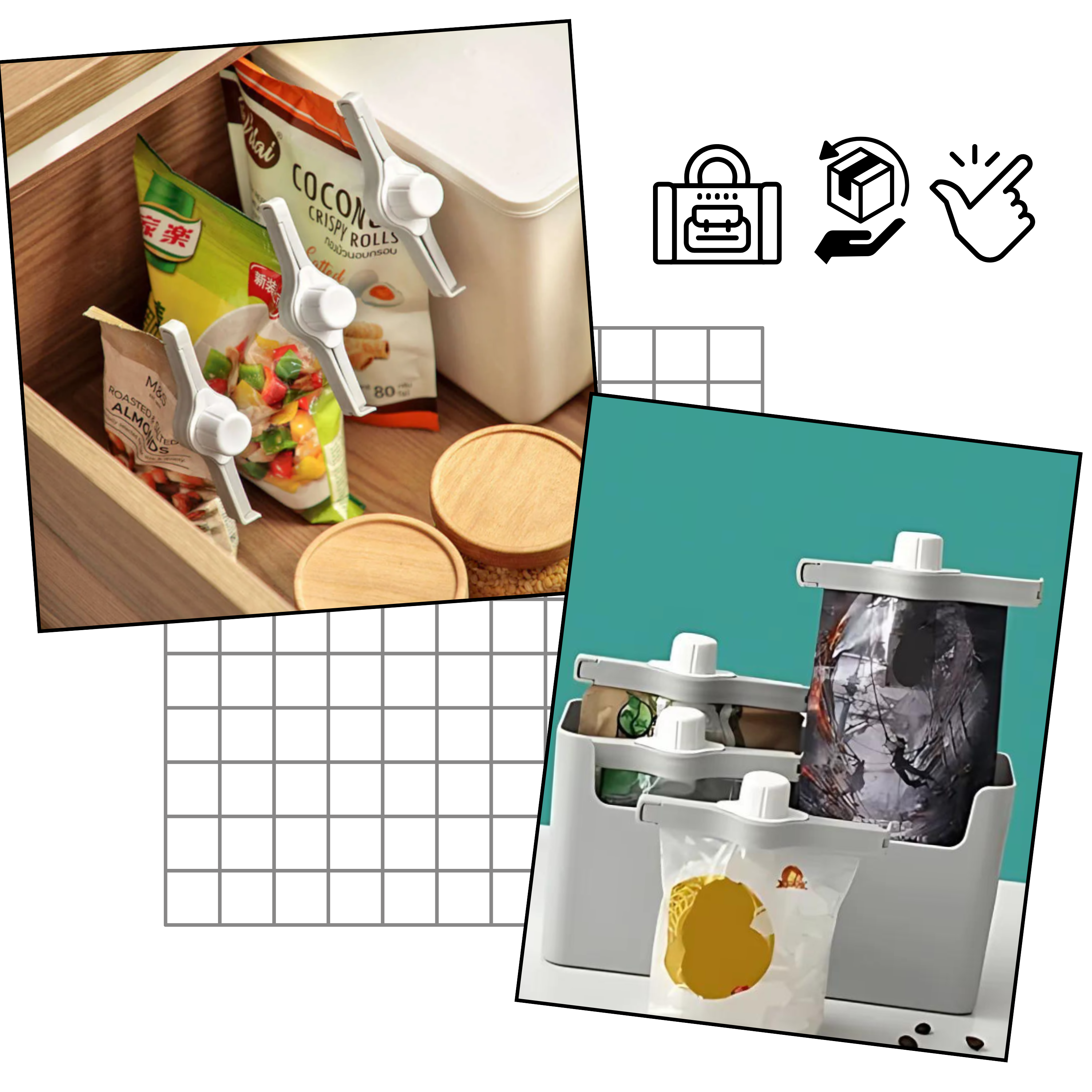 Lufttette Chipsposeklemmer - Ozerty