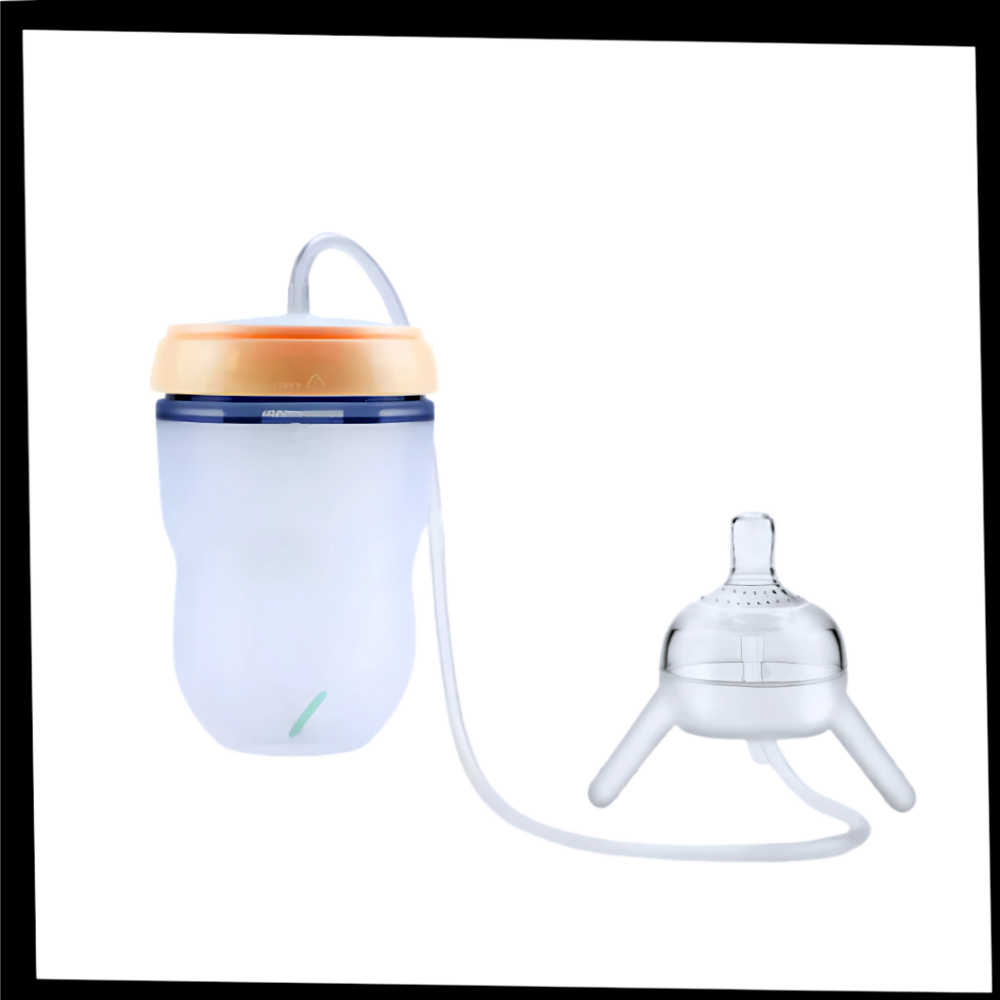 Self-feeding bottle with anti-colic valve