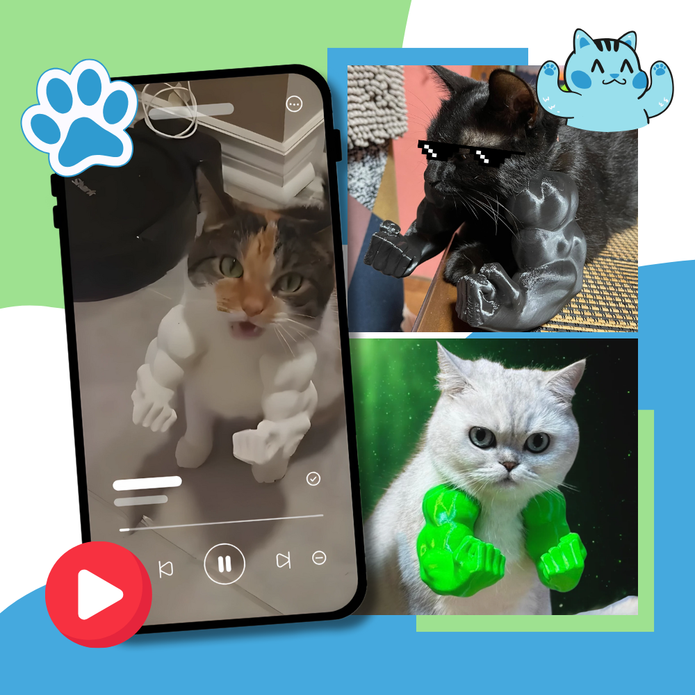 Bodybuilder-Kattearm-Kostyme - Ozerty