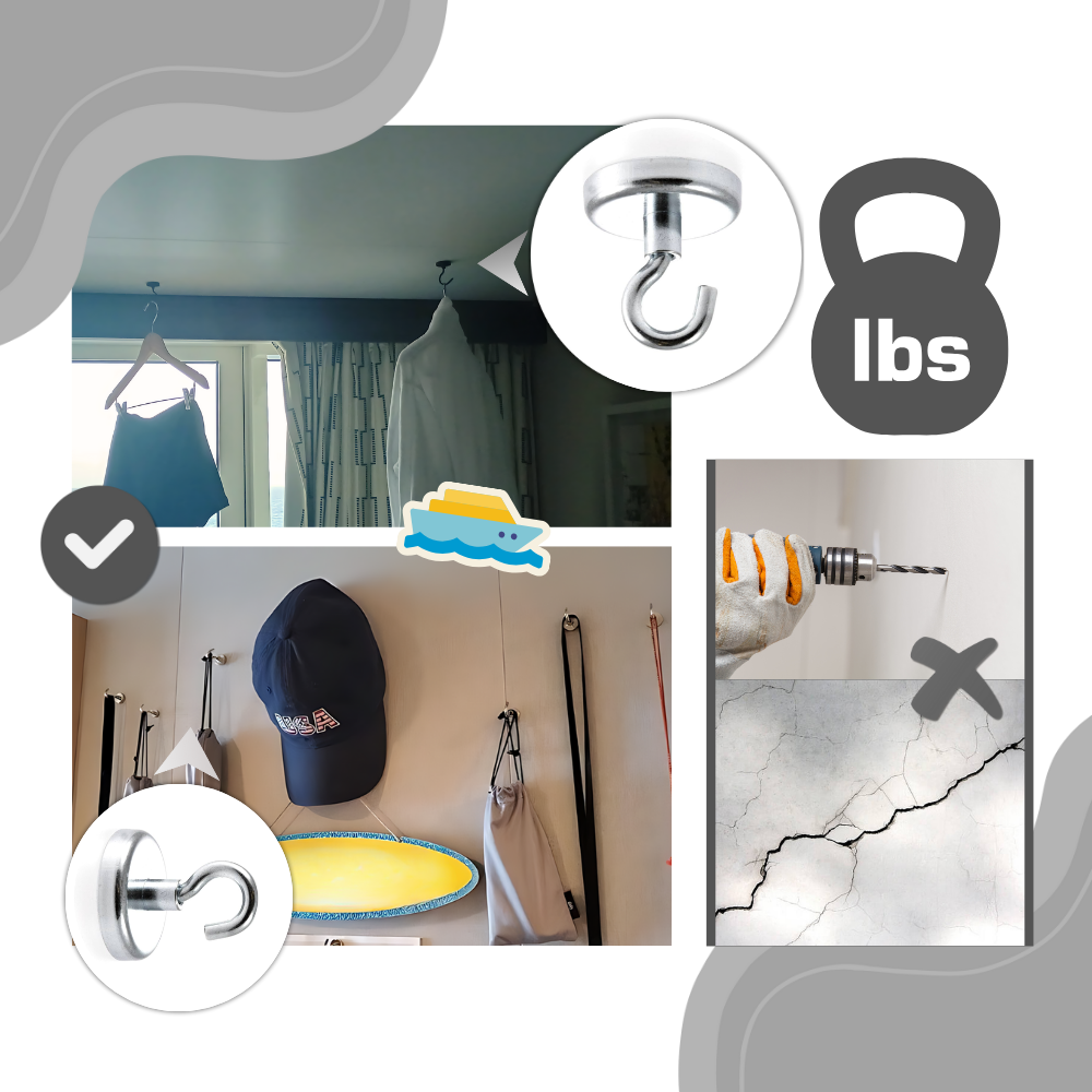 Magnetiske Holdekroker Til Kabinen - Ozerty