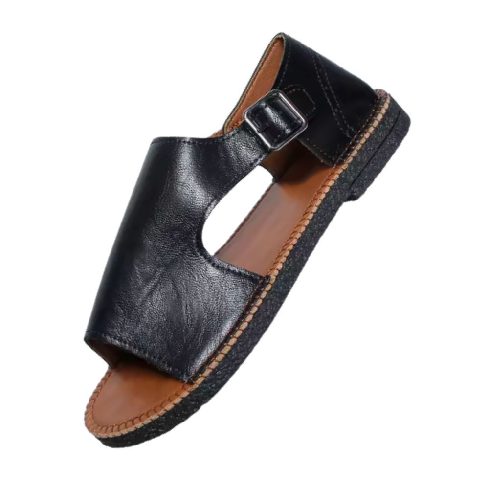 Elegante Ortopediske Vintage Sandaler -Sort - Ozerty