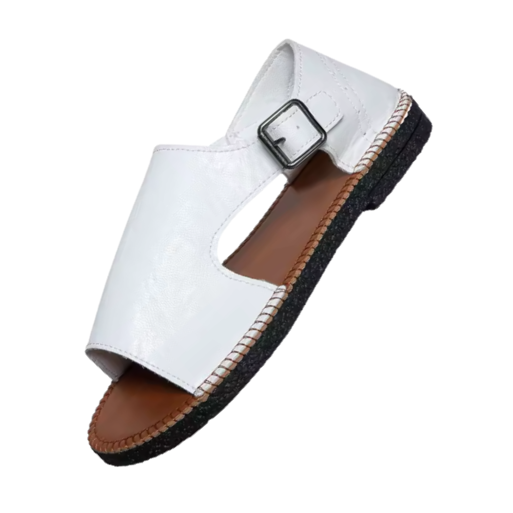 Elegante Ortopediske Vintage Sandaler -Hvit - Ozerty