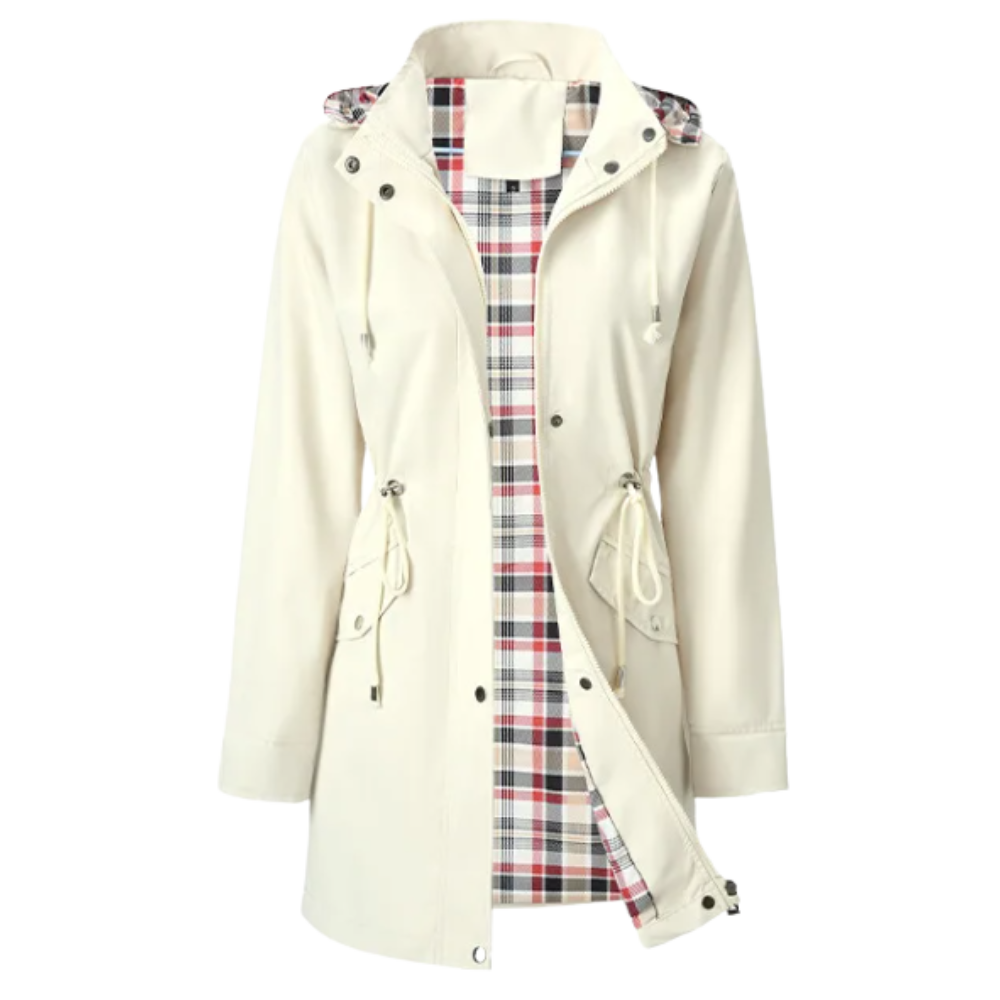 Elegant og Vanntett Trenchcoat -Hvit - Ozerty