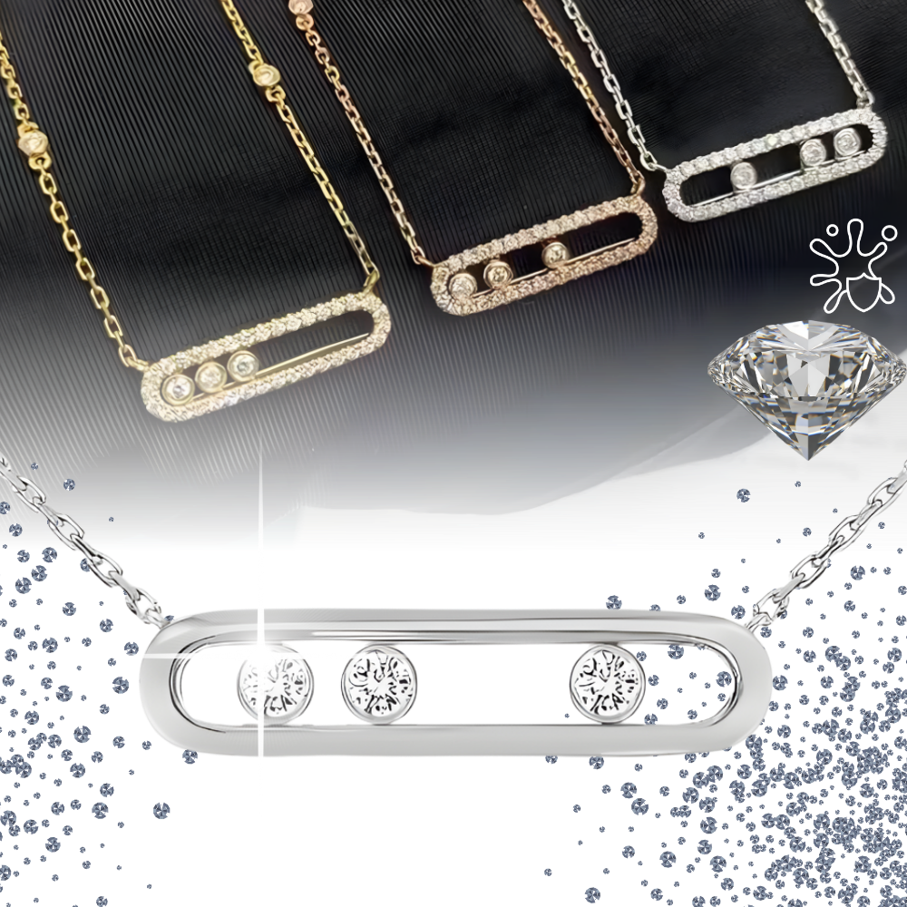 Klassisk Halskjede Med Tre Steiner - Ozerty