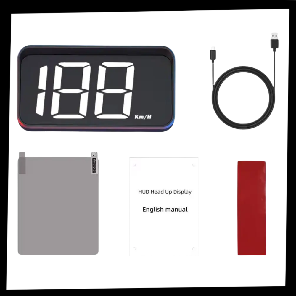 Klar og Intuitiv Speedometer-Projektor Til Frontruten - Ozerty