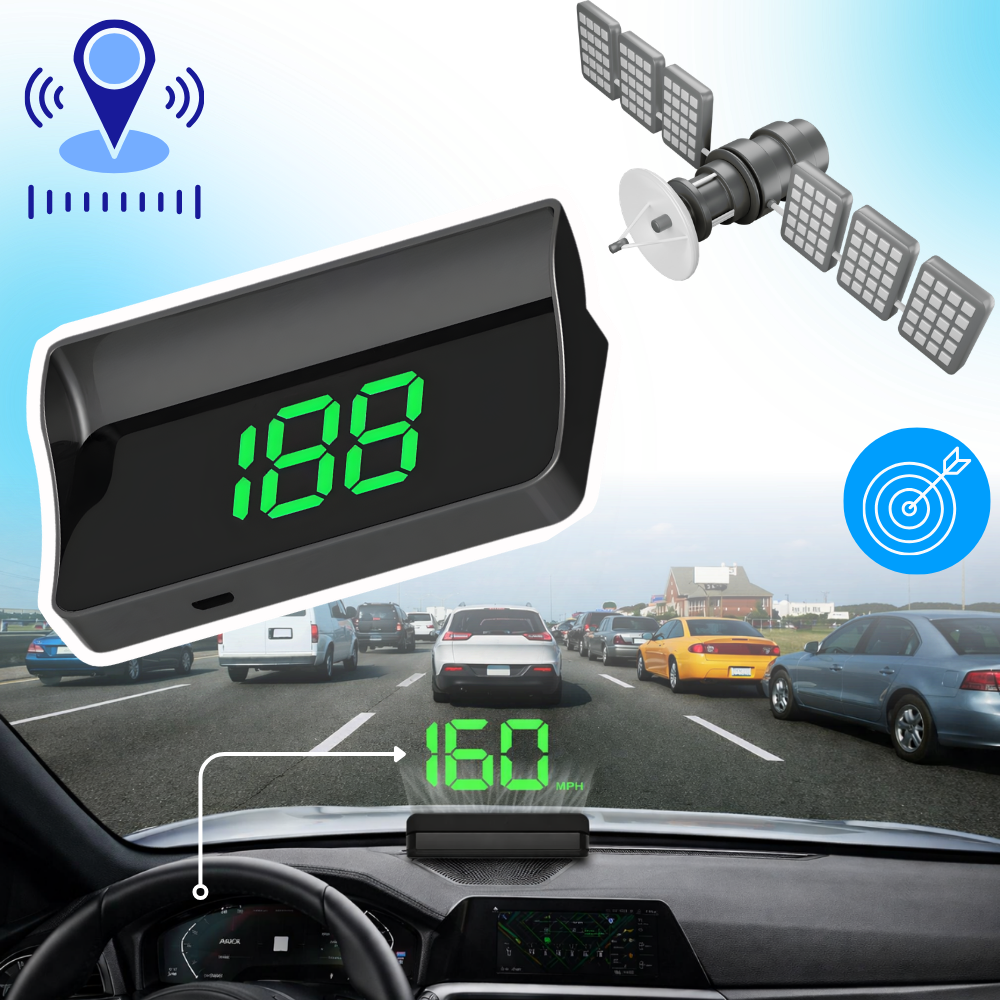 Klar og Intuitiv Speedometer-Projektor Til Frontruten - Ozerty