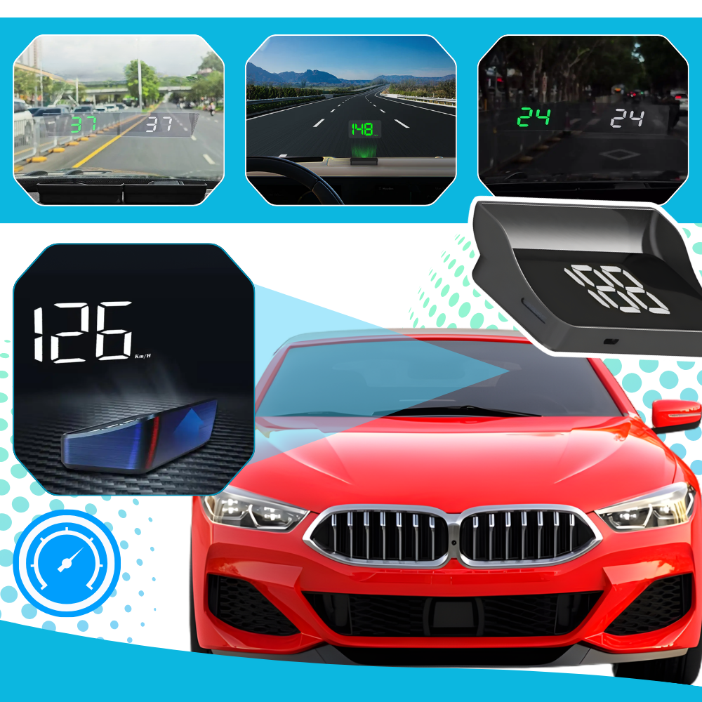 Klar og Intuitiv Speedometer-Projektor Til Frontruten - Ozerty