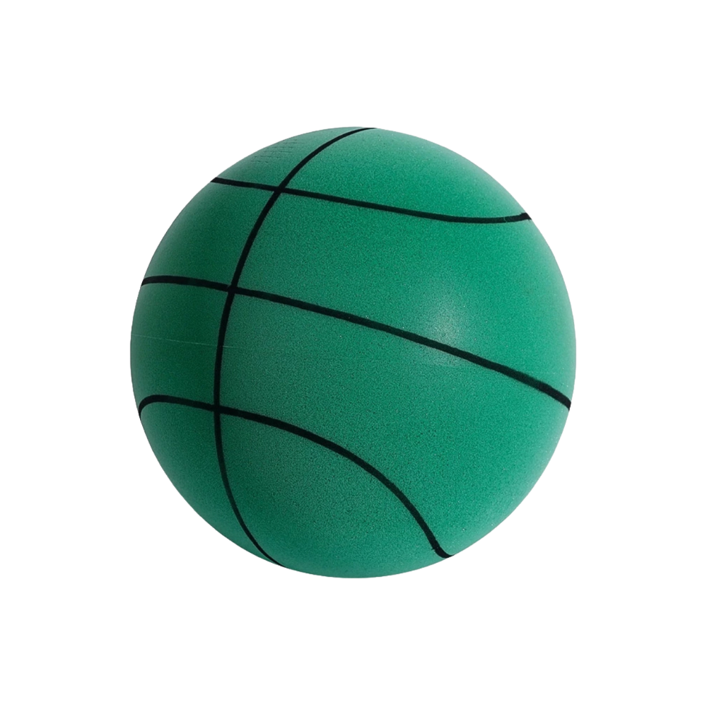 Lydløs basketball -Grønn/24 cm/9,4 tommer - Ozerty