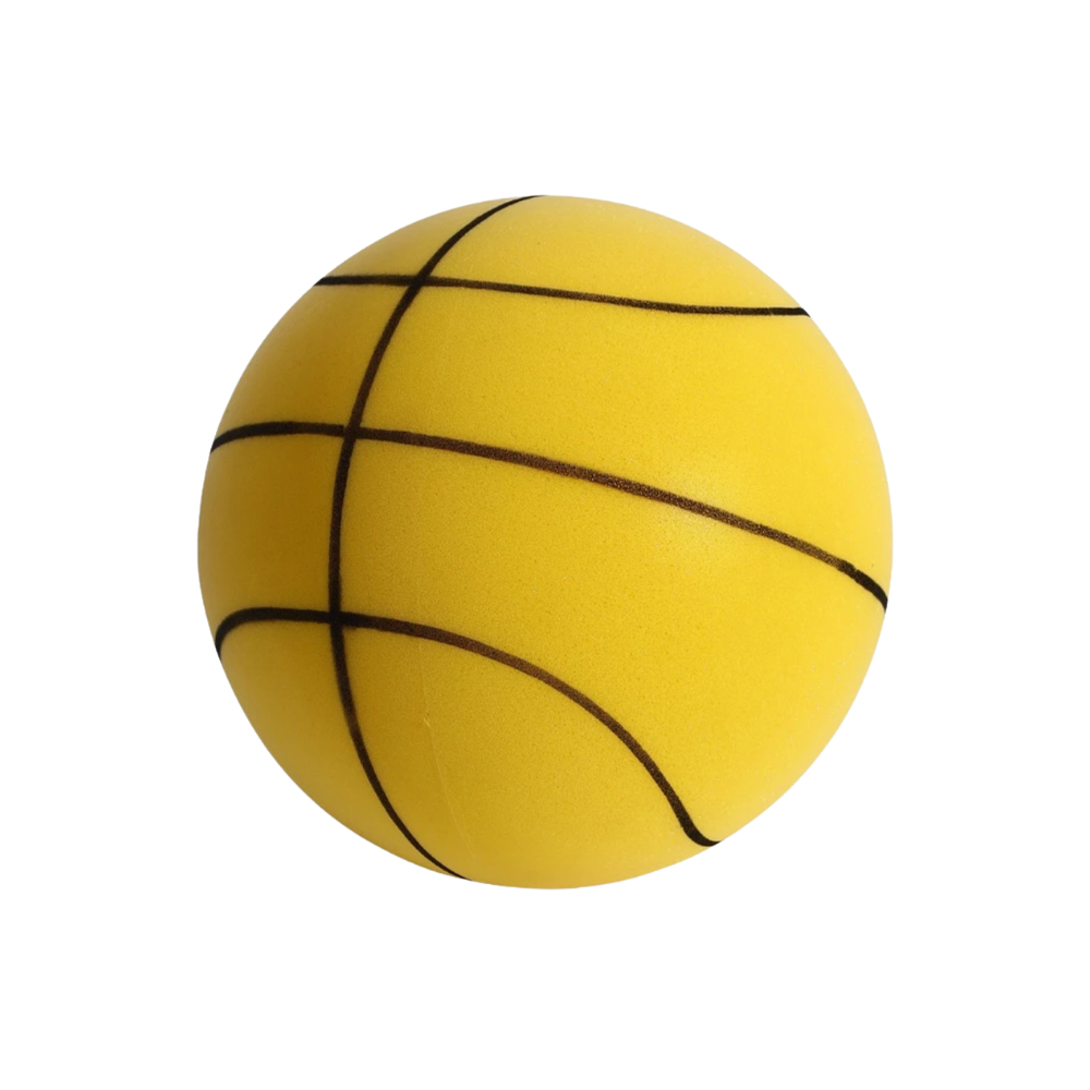 Lydløs basketball -Gul/24 cm/9,4 tommer - Ozerty