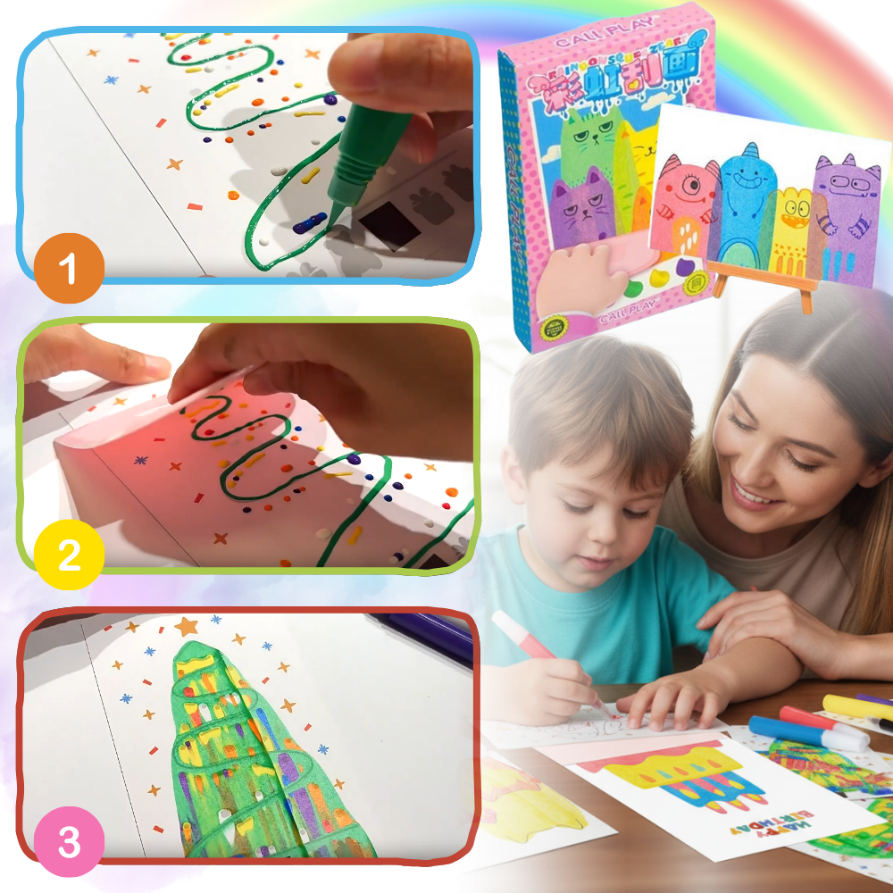 Fargerik Squeegee-Kunstmaling - Ozerty