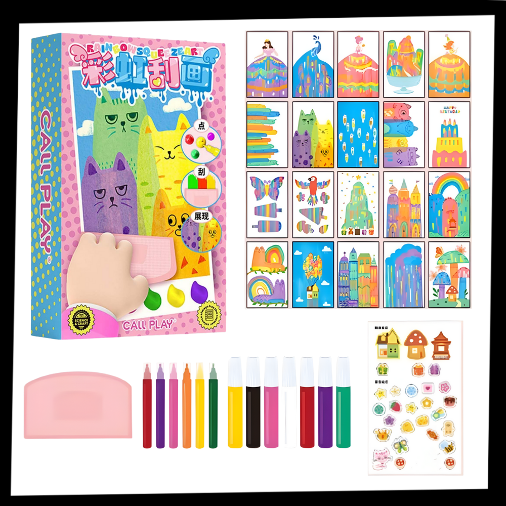 Fargerik Squeegee-Kunstmaling - Ozerty