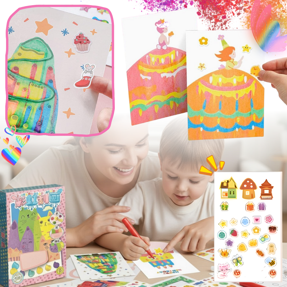 Fargerik Squeegee-Kunstmaling - Ozerty