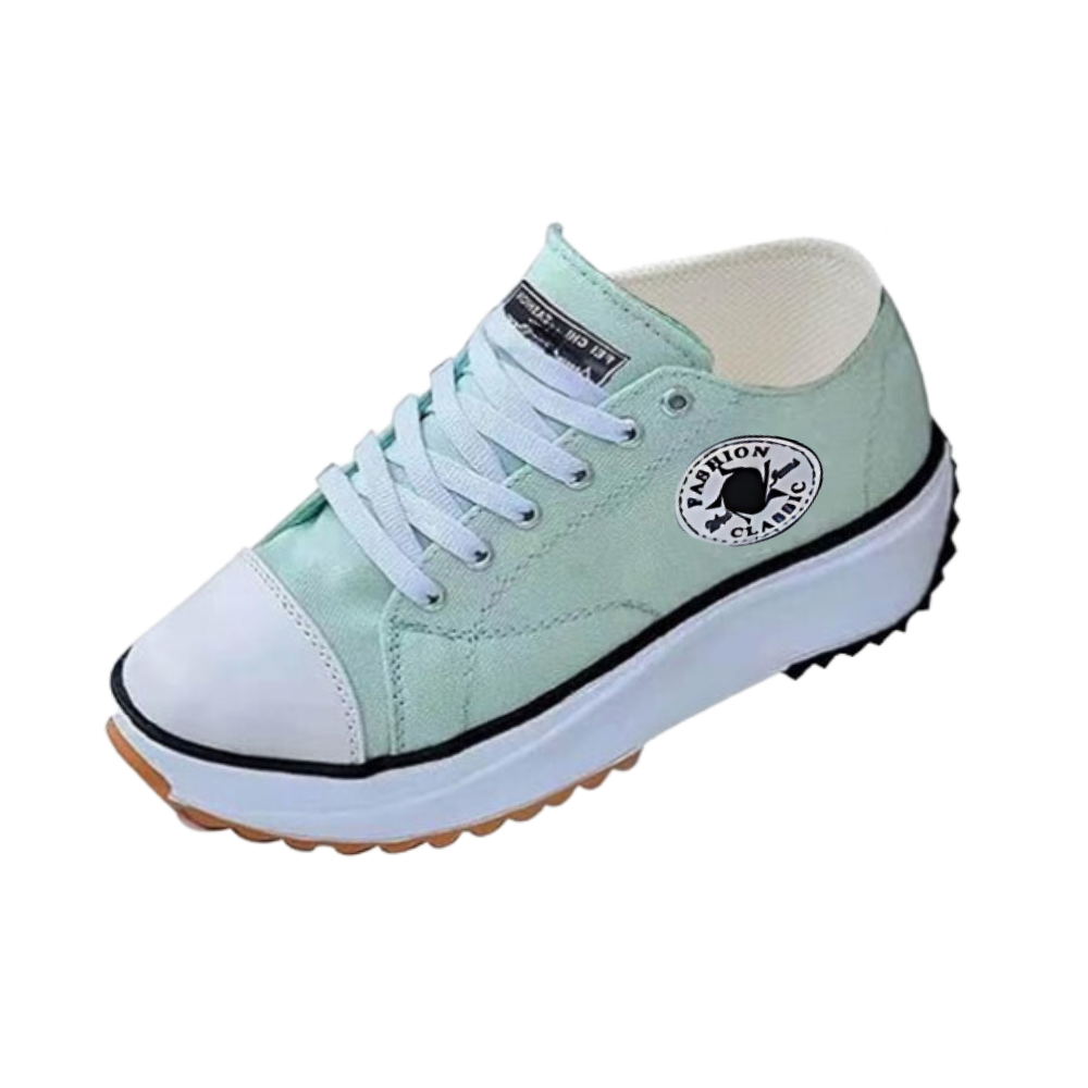 Komfortable canvas-sneakers med tjukk såle
 -Mint/EU35/US5/UK2Mint/EU36/US6/UK3Mint/EU37/US6.5/UK4Mint/EU38/US7.5/UK5Mint/EU39/US8.5/UK6Mint/EU40/US9/UK7Mint/EU41/US9.5/UK8Mint/EU42/US10/UK9 - Ozerty