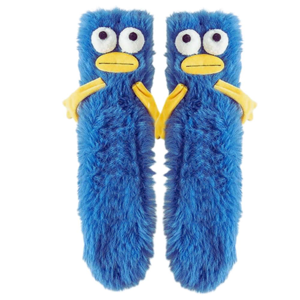 Funky Sokker i Korallfløyel -Blå - Ozerty