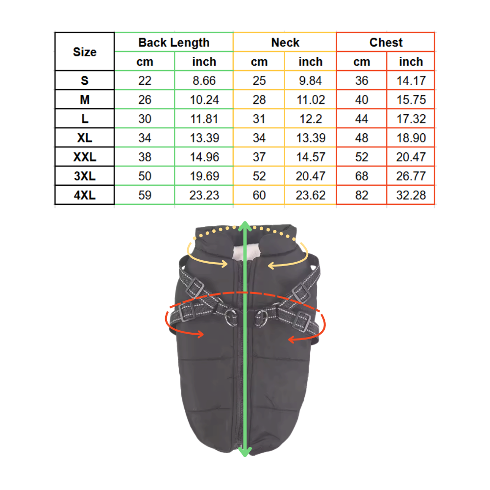 Koselig Hundesele-Vinterjakke - Ozerty