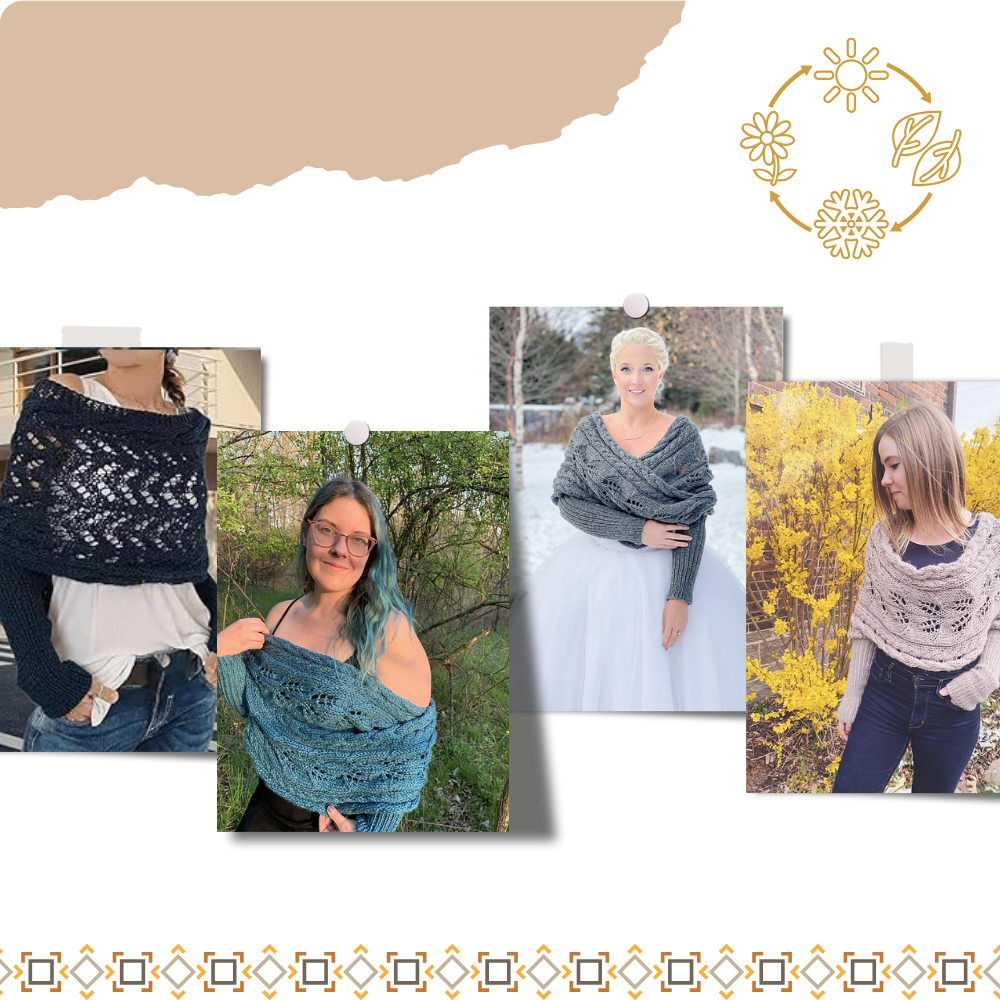 Koselig Strikket Skuldertrekk-Genser - Ozerty