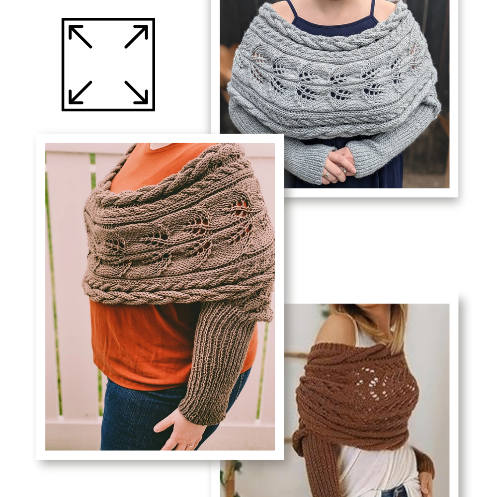 Koselig Strikket Skuldertrekk-Genser - Ozerty