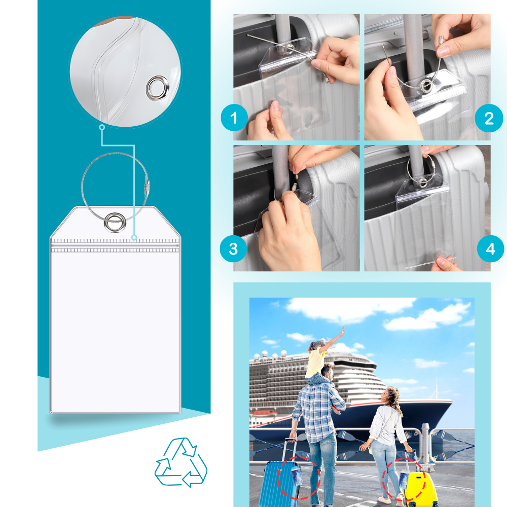 Tilpasset Vanntett Bagasjelapp - Ozerty