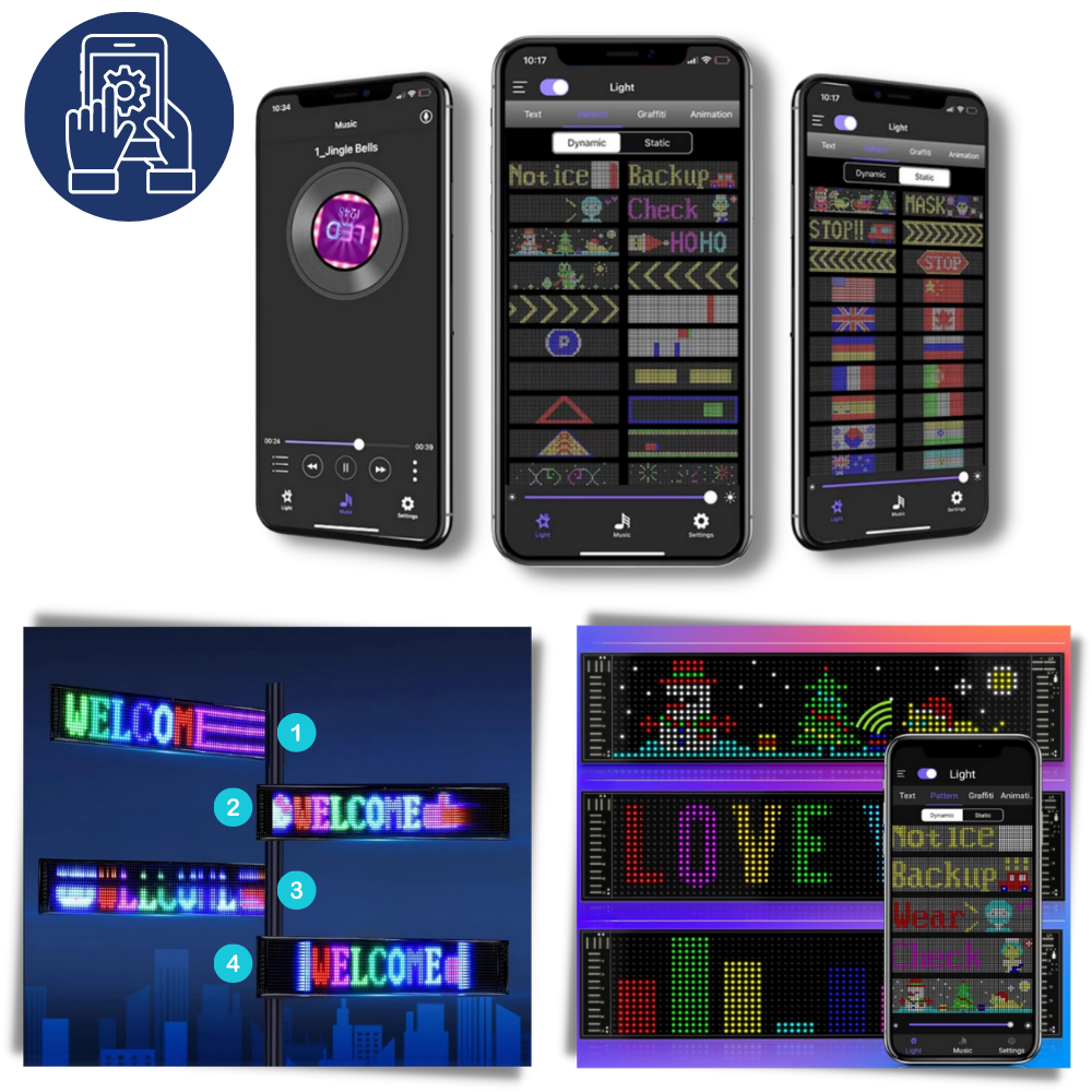 Tilpassbart og fleksibelt LED-panel
- Ozerty