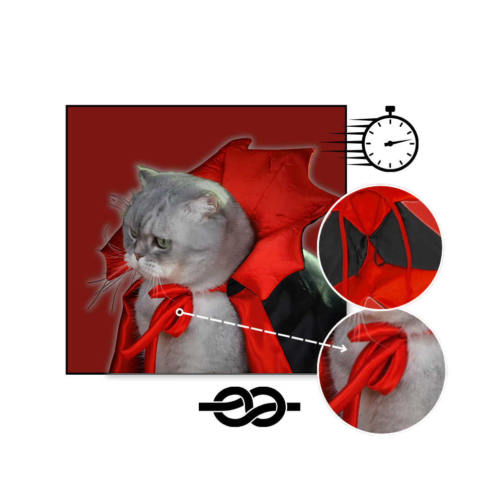 Søtt Dracula Halloween-Kostyme For Kjæledyr - Ozerty