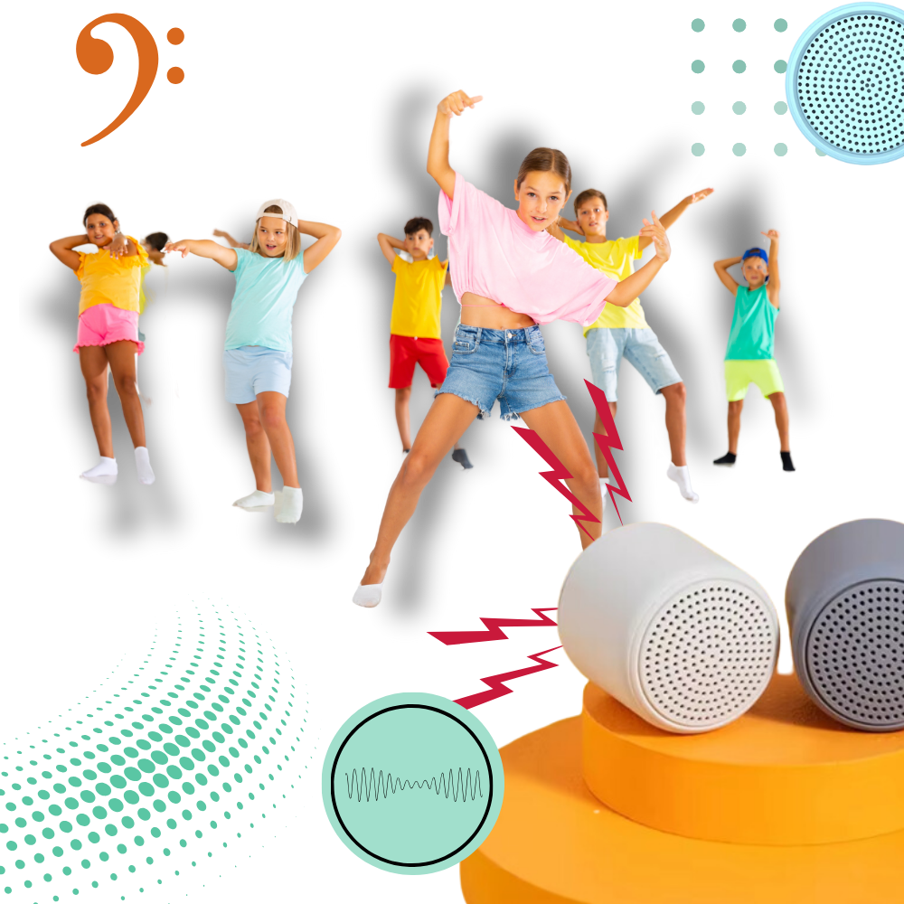 Mini Bluetooth-Høyttaler med Dyp Bass - Ozerty