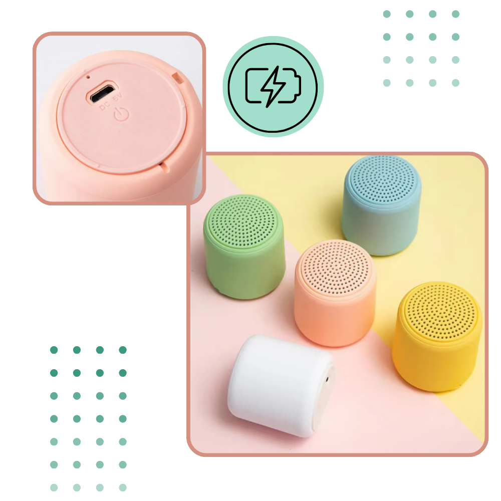 Mini Bluetooth-Høyttaler med Dyp Bass - Ozerty