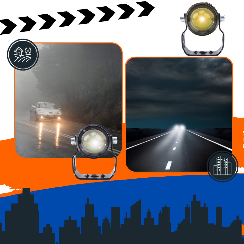 Motorsykkellykt Med Dobbelt Lys - Ozerty