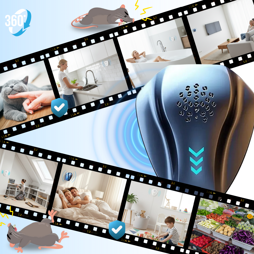 Dobbel Skadedyravviser Med Ultralyd - Ozerty