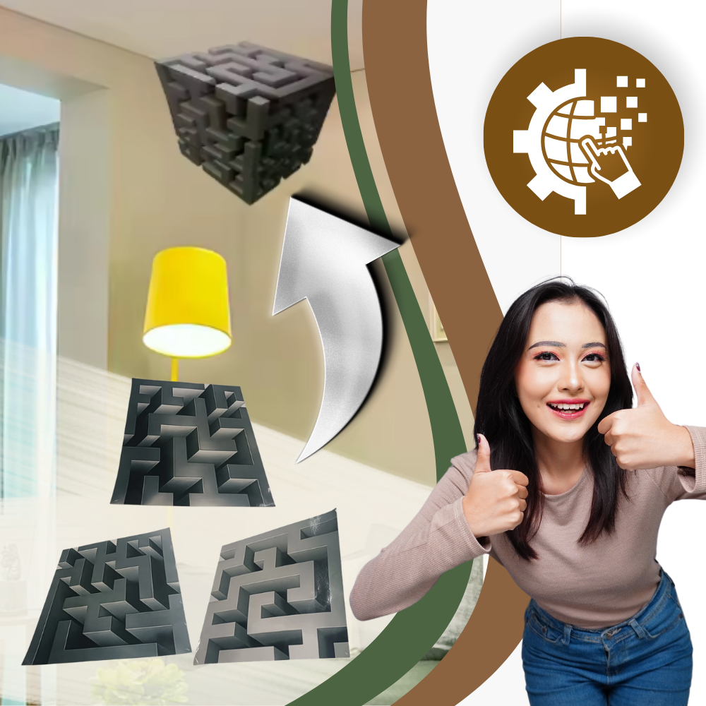 3D-illusjonstapet Med Enkelt Feste - Ozerty