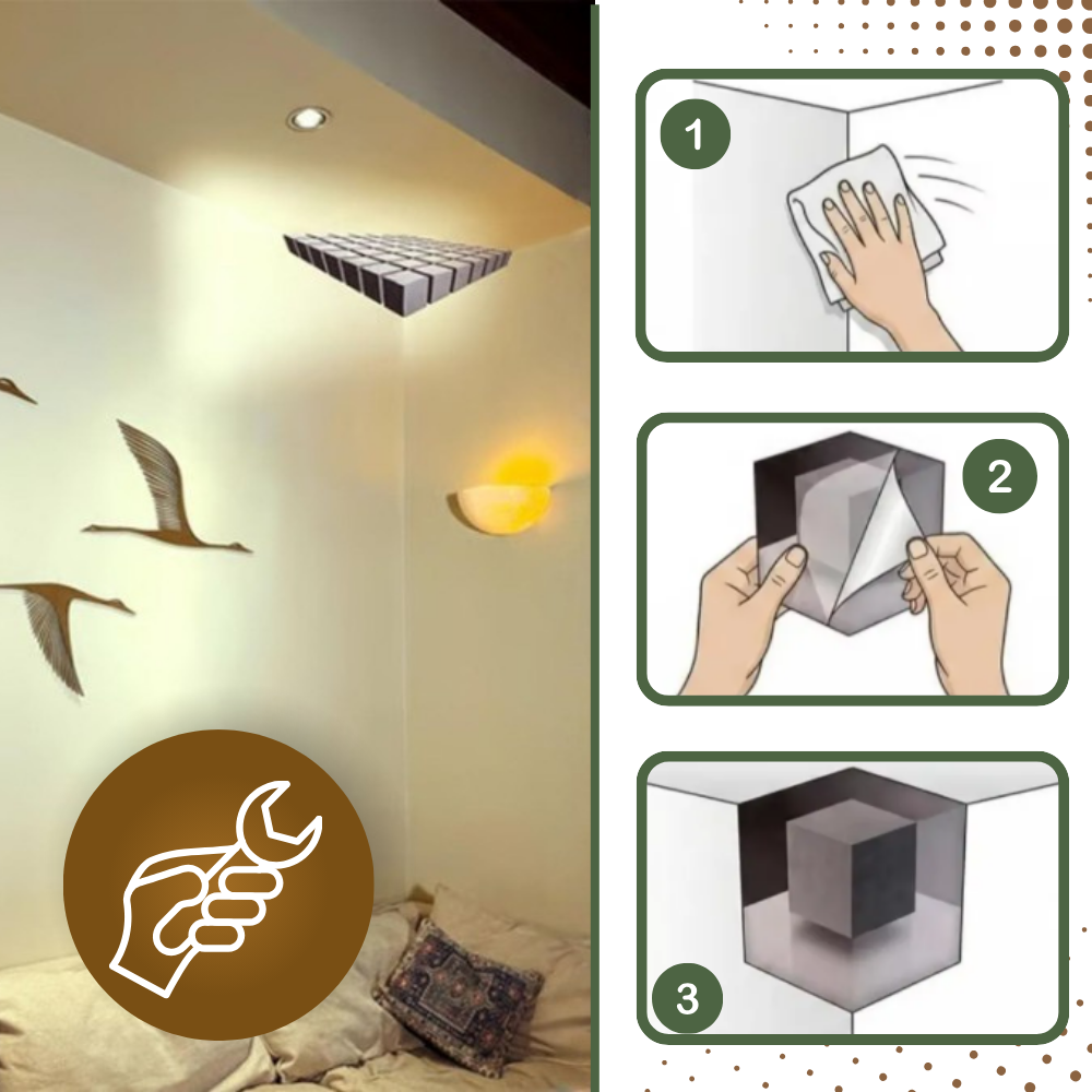 3D-illusjonstapet Med Enkelt Feste - Ozerty