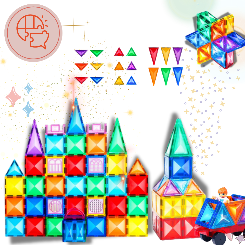 Pedagogiske Magnetiske Byggeklosser - Ozerty